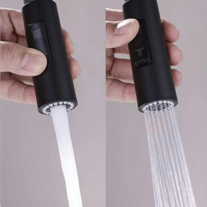 REA-B7564 - Bateria zlewozmywakowa z wyciąganą wylewką i filtrem ECO FRESH, 37,5 cm, matowa czerń