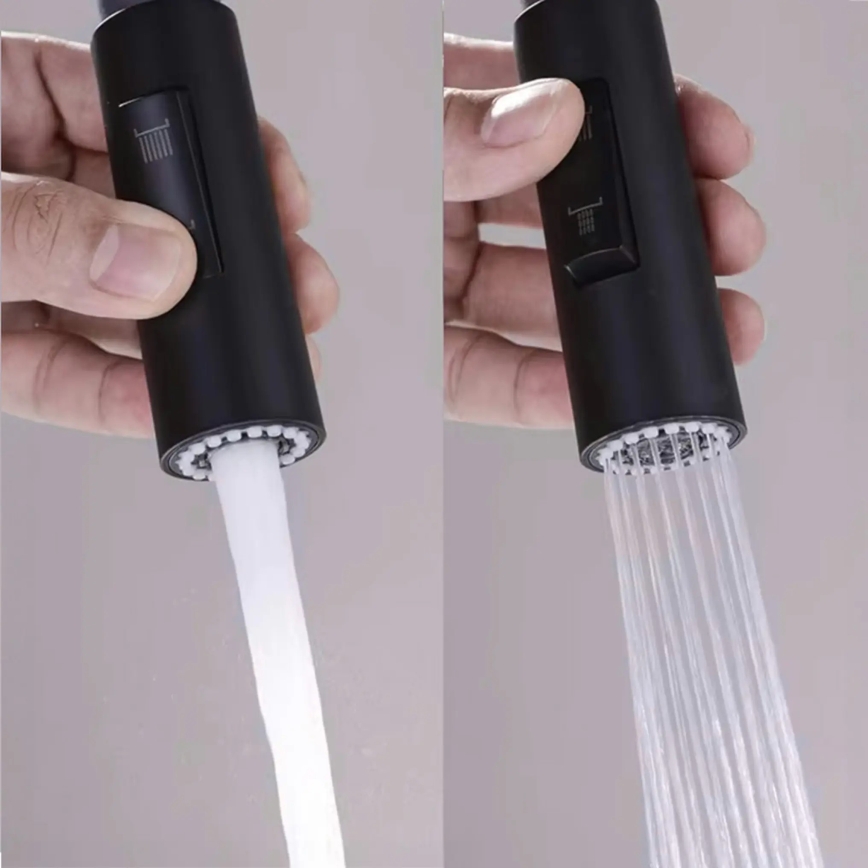 REA-B7564 - Bateria zlewozmywakowa z wyciąganą wylewką i filtrem ECO FRESH, 37,5 cm, matowa czerń