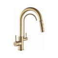 REA-B7596 - Bateria zlewozmywakowa z wyciąganą wylewką i systemem filtracji ECO FRESH, 37,5 cm, w kolorze szczotkowanego złota