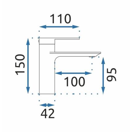 REA-B7960 - Bateria umywalkowa STORM 15 cm w kolorze szczotkowanego złota
