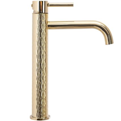 REA-B8821 - Bateria umywalkowa LUNGO ART 28 cm złota