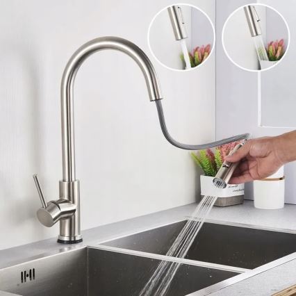 REA-B9146 - Bateria kuchenna z wysuwaną słuchawką FRESH 39,5 cm nikiel