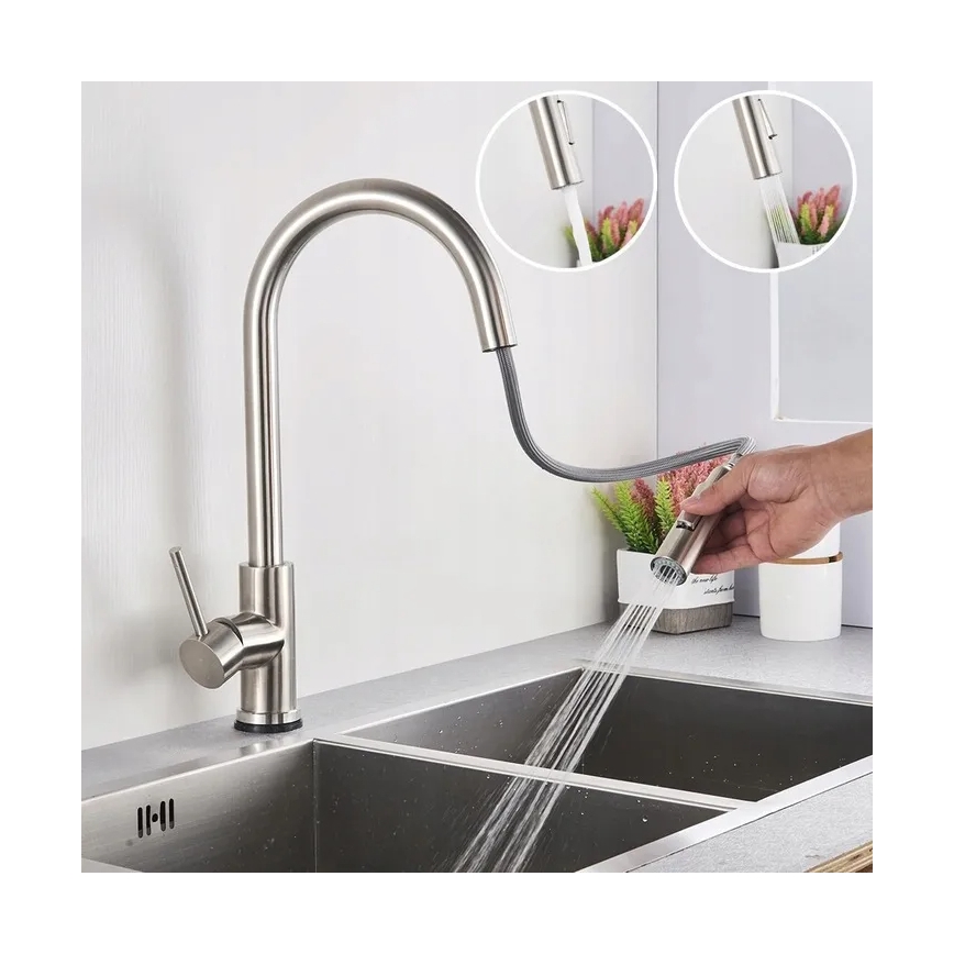 REA-B9146 - Bateria kuchenna z wysuwaną słuchawką FRESH 39,5 cm nikiel