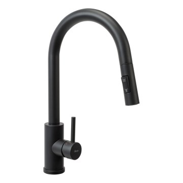 REA-B9147 - Bateria zlewozmywakowa FRESH z wyciąganą słuchawką, 39,5 cm, czarny mat
