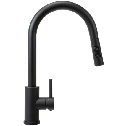 REA-B9147 - Bateria zlewozmywakowa FRESH z wyciąganą słuchawką, 39,5 cm, czarny mat