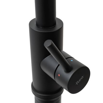 REA-B9147 - Bateria zlewozmywakowa FRESH z wyciąganą słuchawką, 39,5 cm, czarny mat