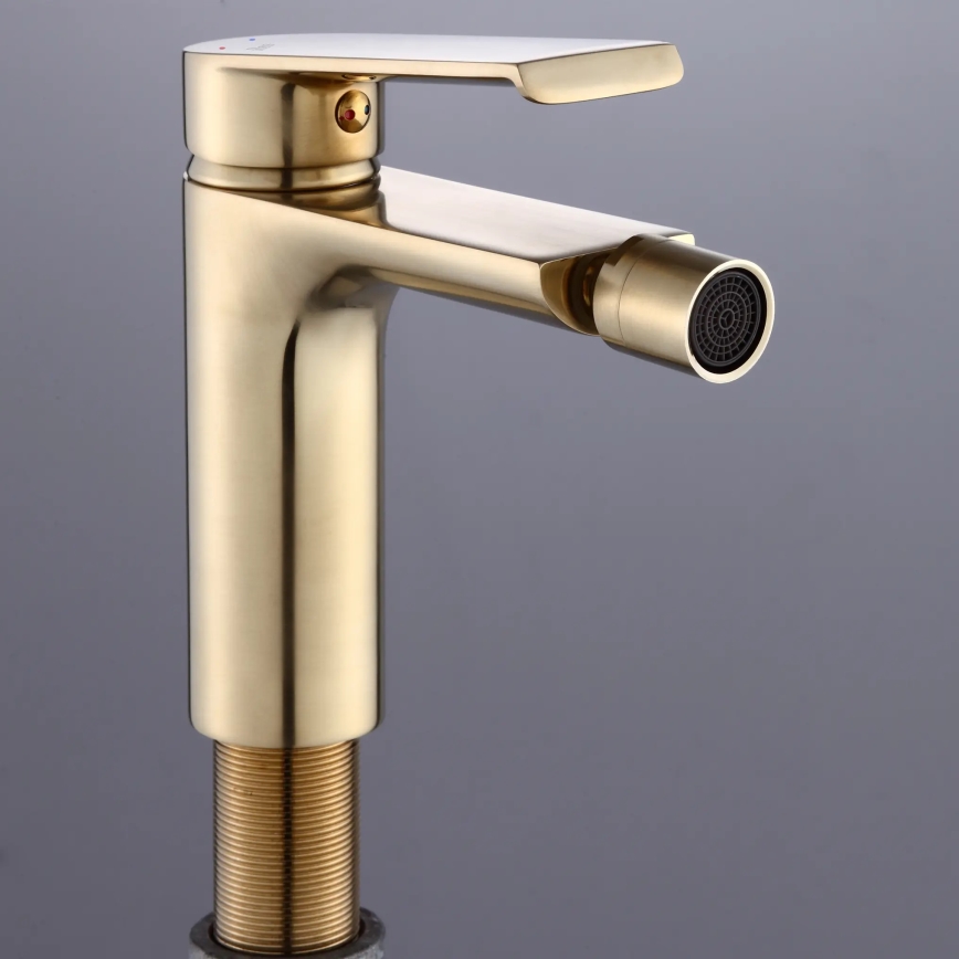 REA-B9970 - Bateria bidetowa HASS 14,5 cm szczotkowane złoto