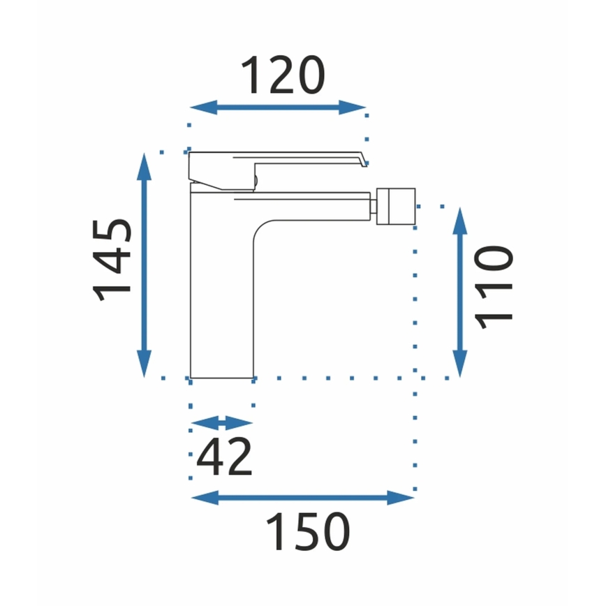 REA-B9970 - Bateria bidetowa HASS 14,5 cm szczotkowane złoto