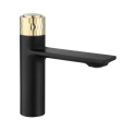 REA-B9987 - Bateria umywalkowa STORM 16,5 cm czarna/złota