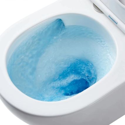 REA-C1259 - Wisząca miska WC z deską sedesową CARLO MINI TORNADO RIMLESS, ceramika / biały połysk