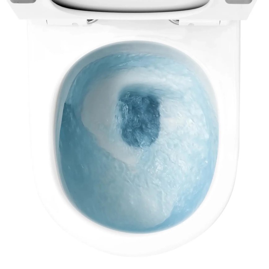 REA-C1259 - Wisząca miska WC z deską sedesową CARLO MINI TORNADO RIMLESS, ceramika / biały połysk