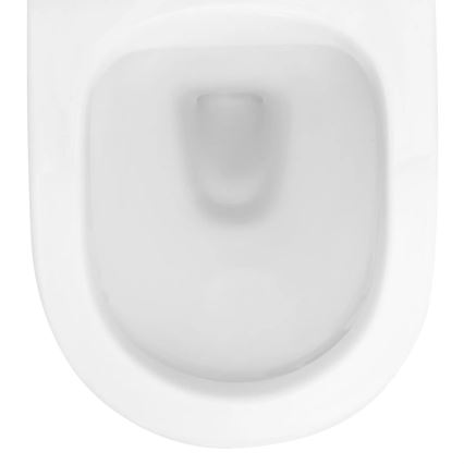 REA-C2760 - WC wiszące z deską sedesową CARLO FLAT MINI RIMLESS ceramika/biały połysk