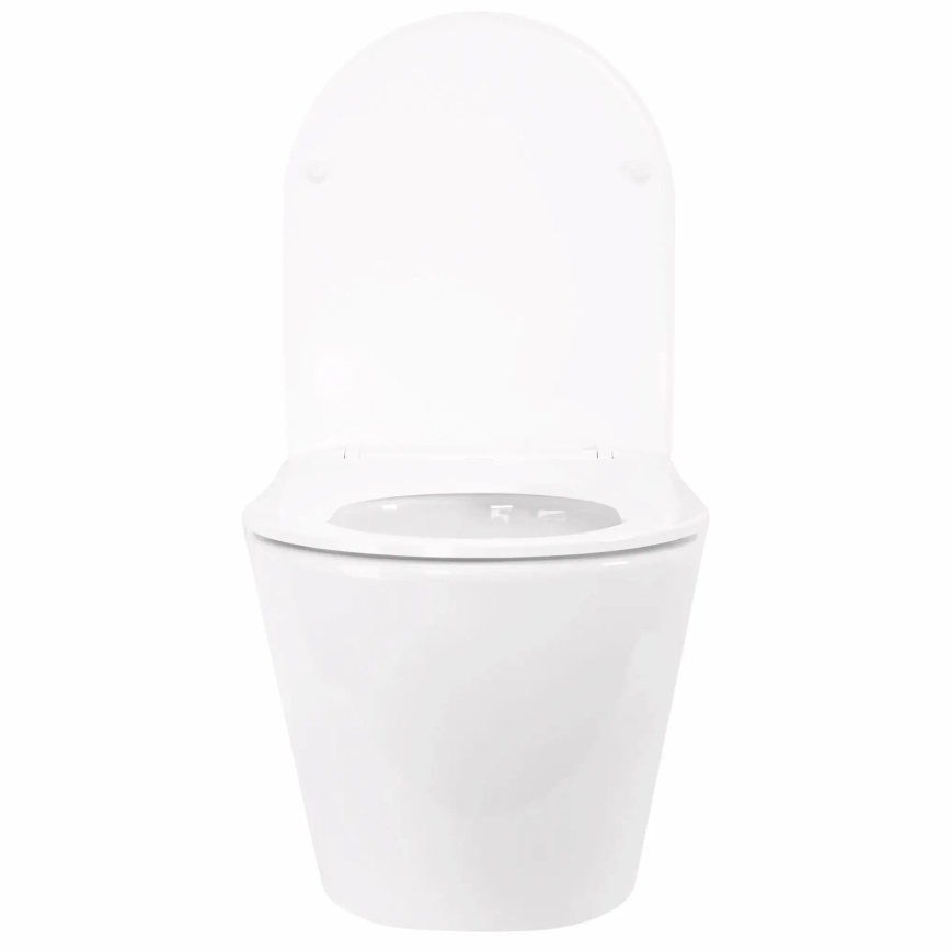 REA-C6800 - Podwieszana miska WC z deską sedesową TITO TORNADO bezrantowa ceramika/biała