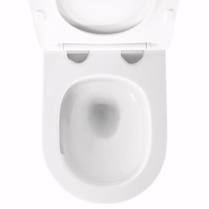 REA-C6800 - Podwieszana miska WC z deską sedesową TITO TORNADO bezrantowa ceramika/biała