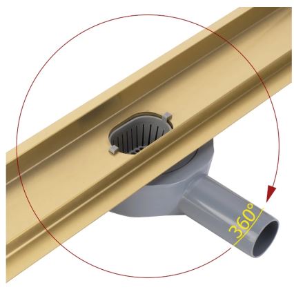 REA-G2702 - Odpływ liniowy NEOX PRO 70 cm, stal nierdzewna/szczotkowane złoto