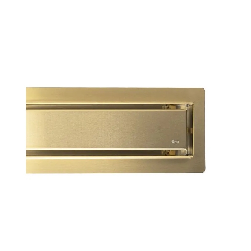 REA-G2704 - Odpływ liniowy NEOX PRO 90 cm stal nierdzewna/szczotkowane złoto