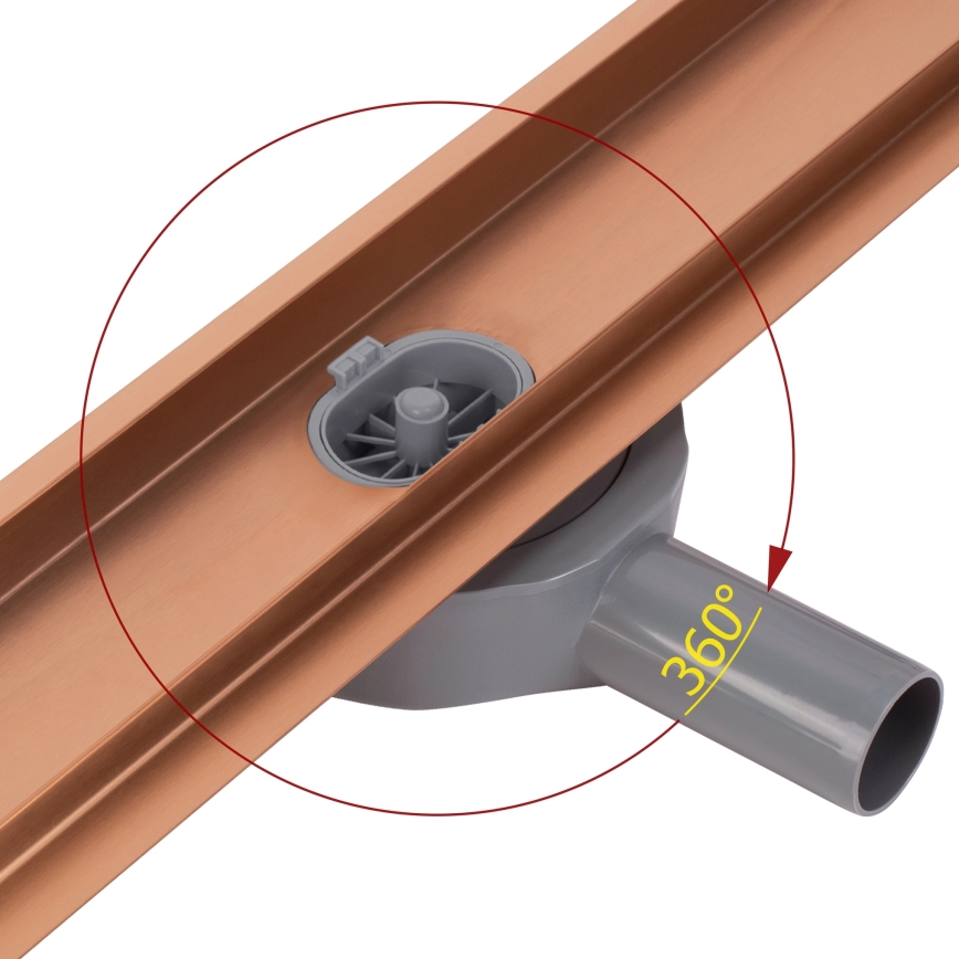 REA-G4800 - Odpływ liniowy NEOX PRO 60 cm szczotkowana miedź