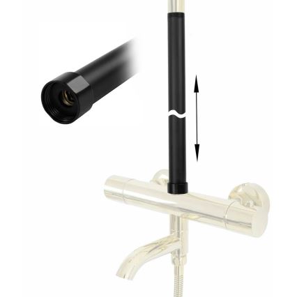 REA-K0880 - Przedłużka do zestawu prysznicowo-wannowego 51,5 cm matowa czerń