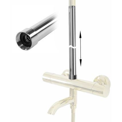 REA-K0881 - Przedłużka 51,5 cm do zestawu prysznicowego/wannowego, chrom błyszczący