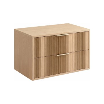 REA-M0409 - Wisząca szafka łazienkowa pod umywalkę MONO 80x48,5 cm beżowa