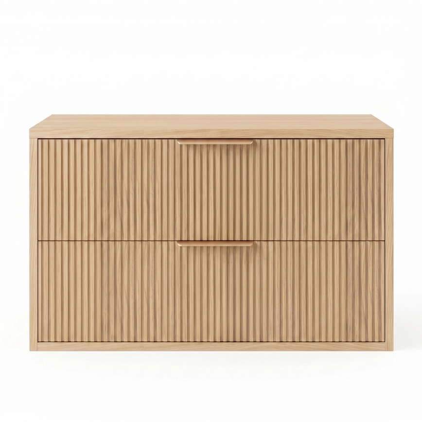 REA-M0409 - Wisząca szafka łazienkowa pod umywalkę MONO 80x48,5 cm beżowa