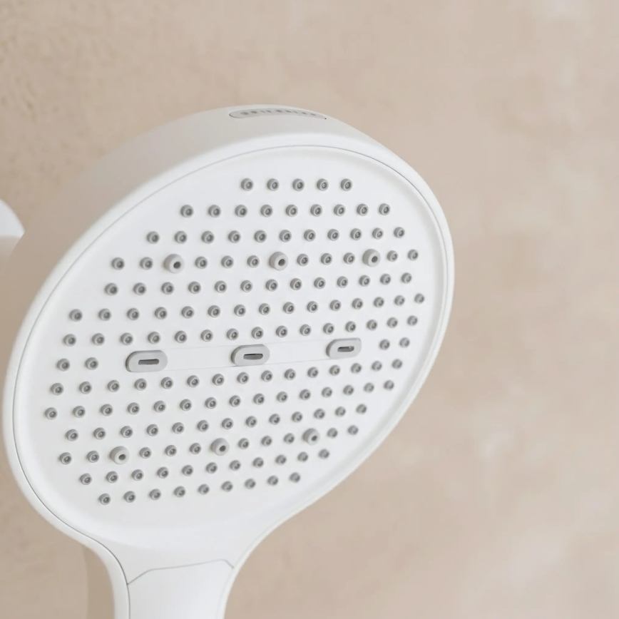 REA-P0353 - Zestaw prysznicowy z baterią FAREL, matowa biel