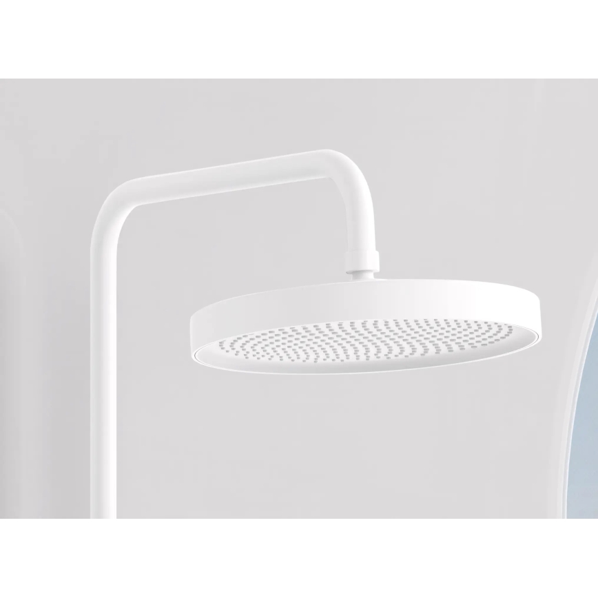 REA-P0353 - Zestaw prysznicowy z baterią FAREL, matowa biel