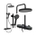 REA-P0360 - Zestaw prysznicowy z baterią CREO, czarny mat