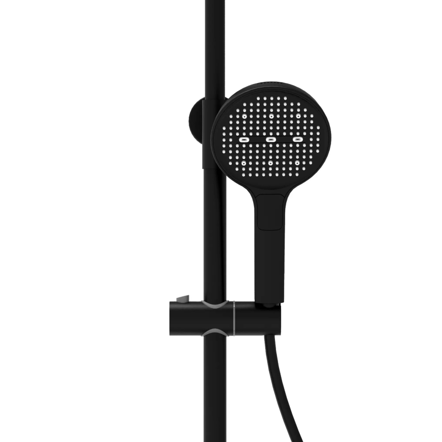 REA-P0360 - Zestaw prysznicowy z baterią CREO, czarny mat