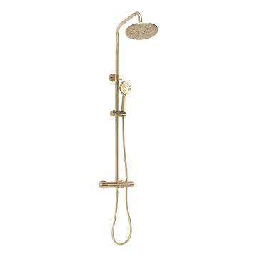 REA-P2323 - Zestaw prysznicowy z baterią termostatyczną PAROT, szczotkowane złoto