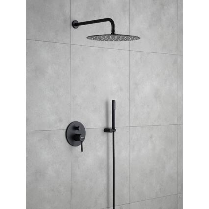 REA-P4100 - Zestaw prysznicowy z baterią podtynkową LUNGO czarny