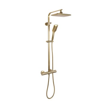 REA-P5004 - Zestaw prysznicowy TOM z baterią termostatyczną, wykończenie szczotkowanego złota
