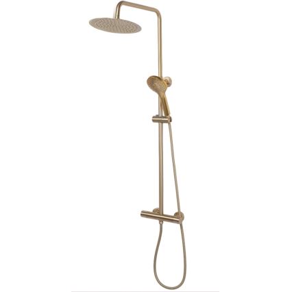REA-P6602 - Zestaw prysznicowy z baterią termostatyczną VINCENT, szczotkowane złoto