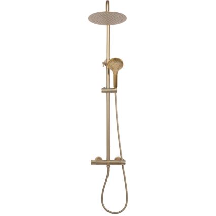 REA-P6602 - Zestaw prysznicowy z baterią termostatyczną VINCENT, szczotkowane złoto