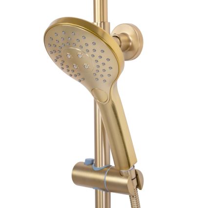 REA-P6602 - Zestaw prysznicowy z baterią termostatyczną VINCENT, szczotkowane złoto