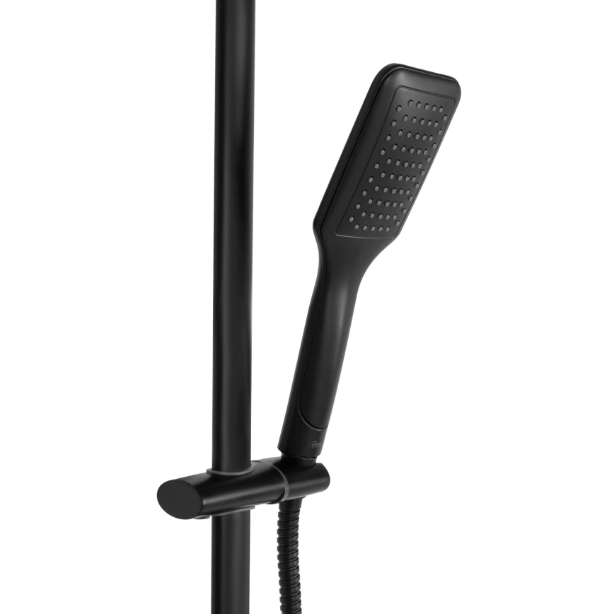 REA-P7101 - Zestaw prysznicowy z baterią termostatyczną TOM, matowa czerń