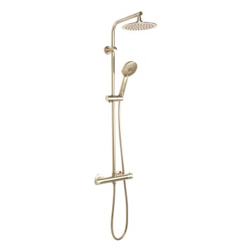 REA-P8413 - Zestaw prysznicowy z baterią termostatyczną BLISS szczotkowane złoto