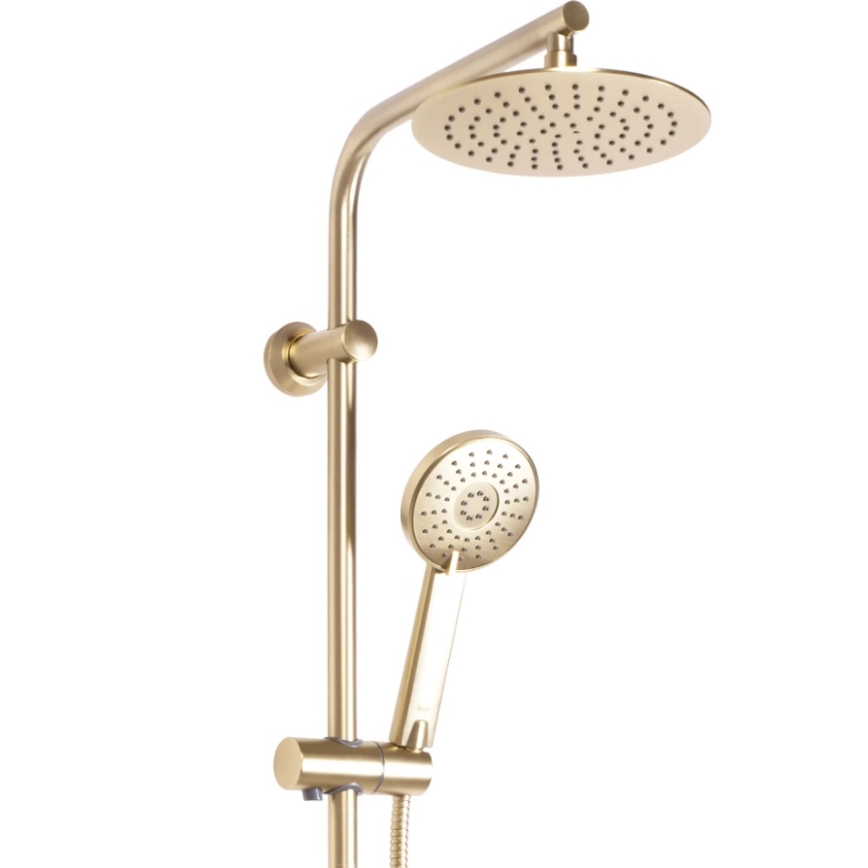 REA-P8413 - Zestaw prysznicowy z baterią termostatyczną BLISS szczotkowane złoto