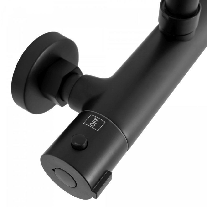 REA-P8804 - Zestaw prysznicowy BLISS z baterią termostatyczną, matowa czerń