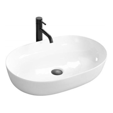 REA-U0024 - Umywalka nablatowa CLEO 41x60,5 cm ceramika/biały połysk