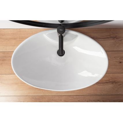 REA-U0160 - Umywalka nablatowa ROSA 38,5 x 58,5 cm, ceramika / biały połysk