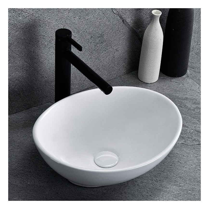 REA-U0623 - Umywalka nablatowa SOFIA MINI 27x34 cm ceramika/błyszcząca biel