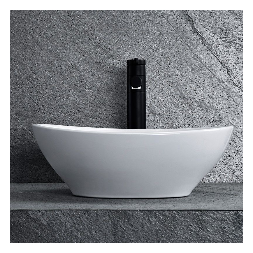 REA-U0623 - Umywalka nablatowa SOFIA MINI 27x34 cm ceramika/błyszcząca biel