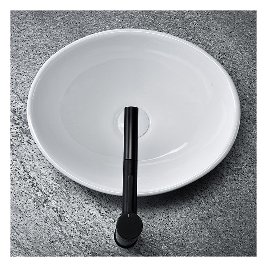 REA-U0623 - Umywalka nablatowa SOFIA MINI 27x34 cm ceramika/błyszcząca biel