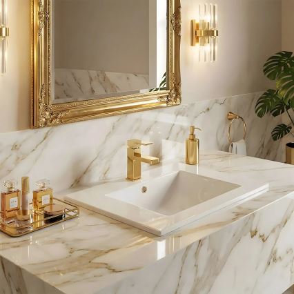 REA-U0786 - Umywalka wpuszczana DAFNE 47x62 cm ceramika/biały połysk