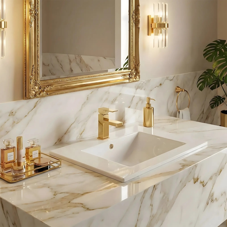 REA-U0786 - Umywalka wpuszczana DAFNE 47x62 cm ceramika/biały połysk