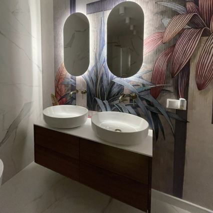 REA-U1223 - Umywalka nablatowa QUEEN 41,5x55 cm ceramika/biały połysk