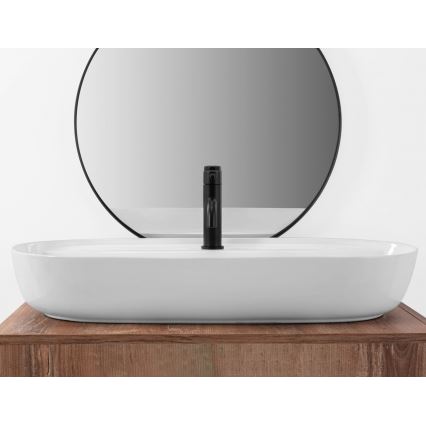 REA-U2541 - Umywalka nablatowa AURA 41x81 cm ceramika/biały połysk