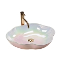REA-U3309 - Umywalka nablatowa PEARL 38x50,5 cm ceramika/wielobarwna