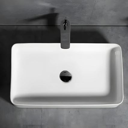 REA-U4800 - Umywalka nablatowa DENIS 35x61,5 cm ceramika/biały połysk